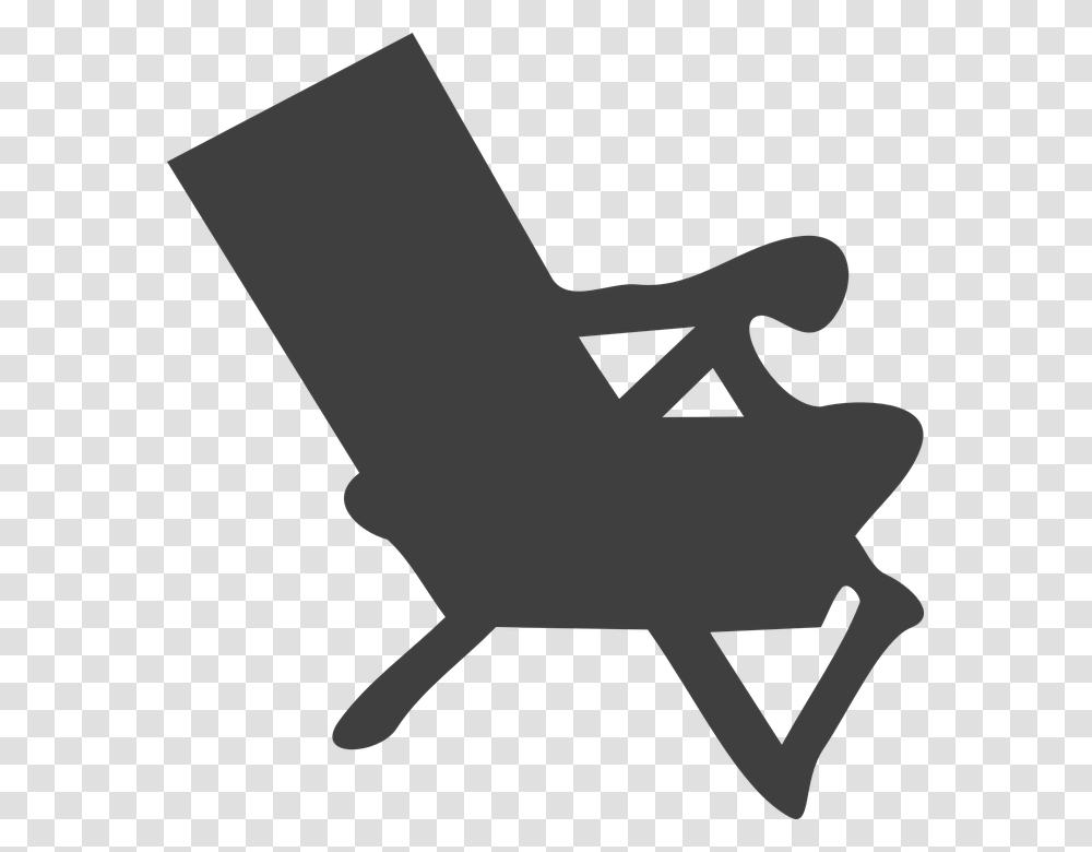 Deck Clipart Deck Chair, Furniture, Silhouette, Stencil Transparent Png