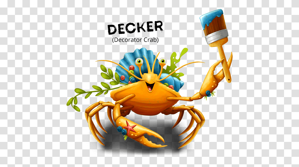 Decker The Decorator Crab Bible Memory Buddy Mckendree Vbs Decor, Toy, Sea Life, Animal, Seafood Transparent Png