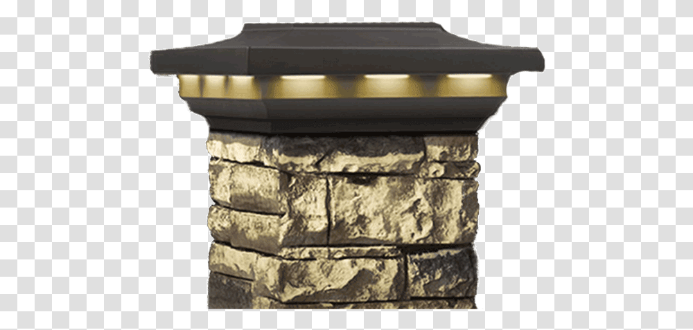 Deckorators Stone Post Cover Solar Caps, Building, Architecture, Pillar, Rock Transparent Png