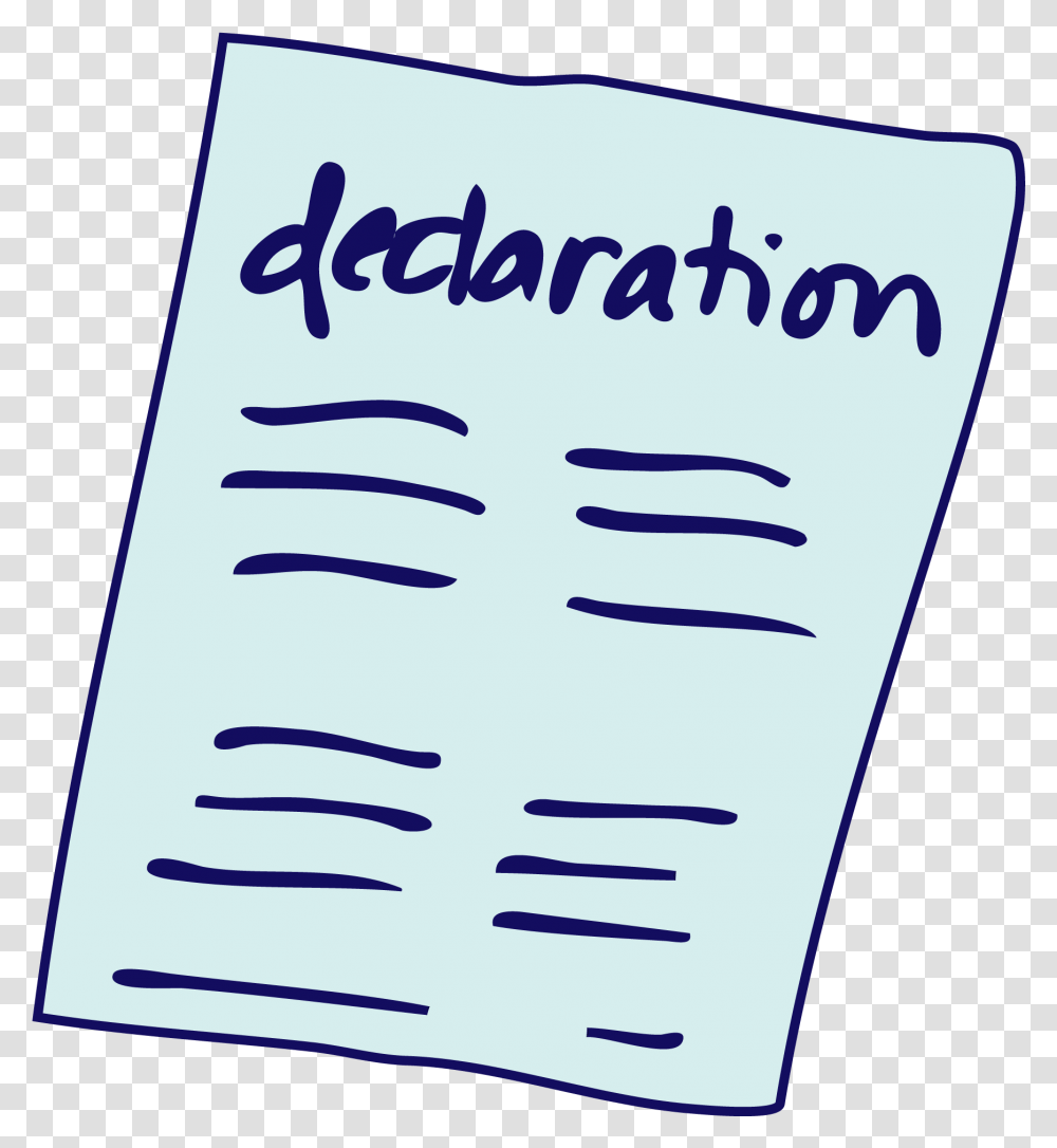 Declaration Blue 01 Deklaraciya, Word, Label, Page Transparent Png