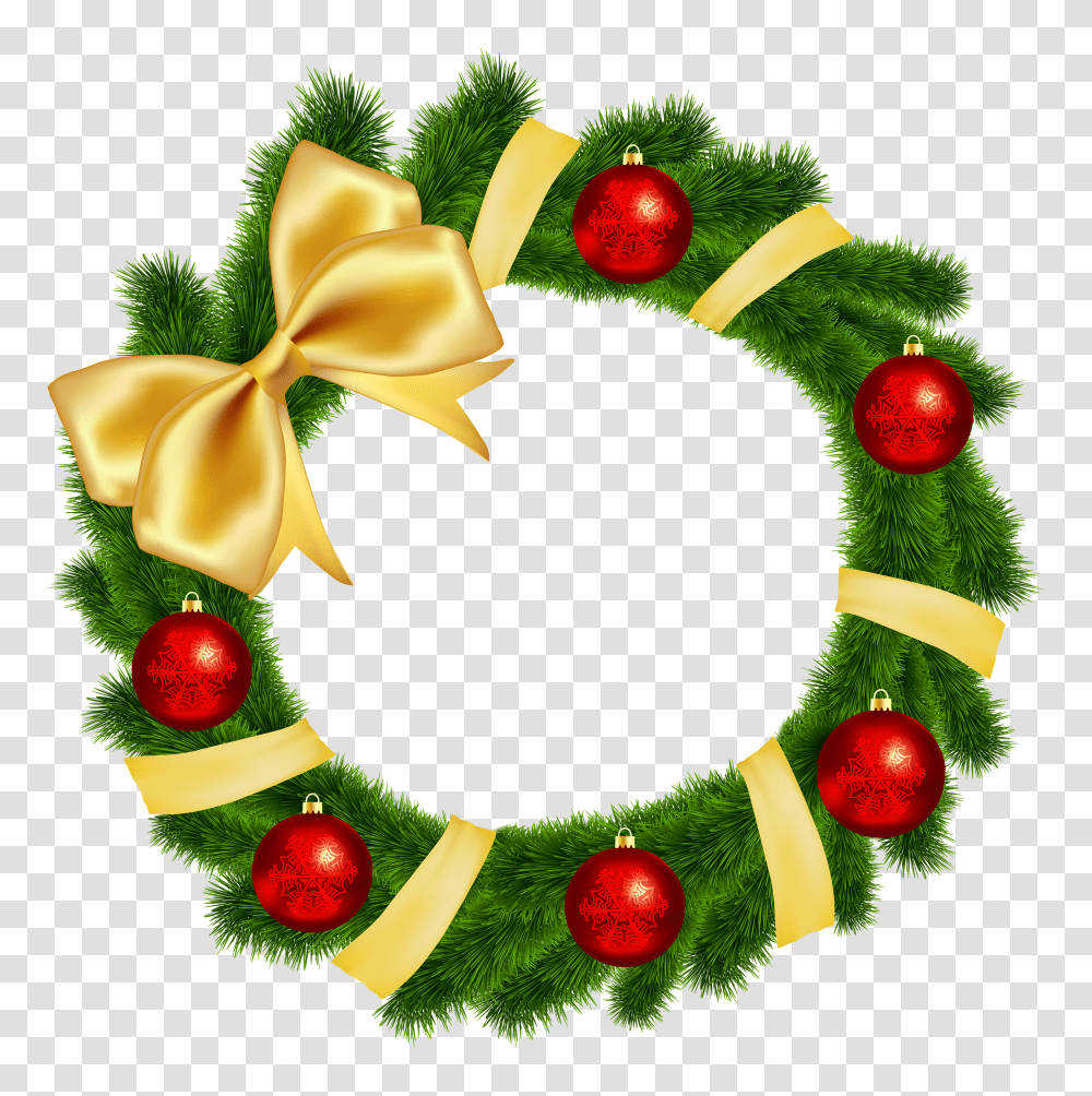 Deco Christmas Wreath Clipart Transparent Png