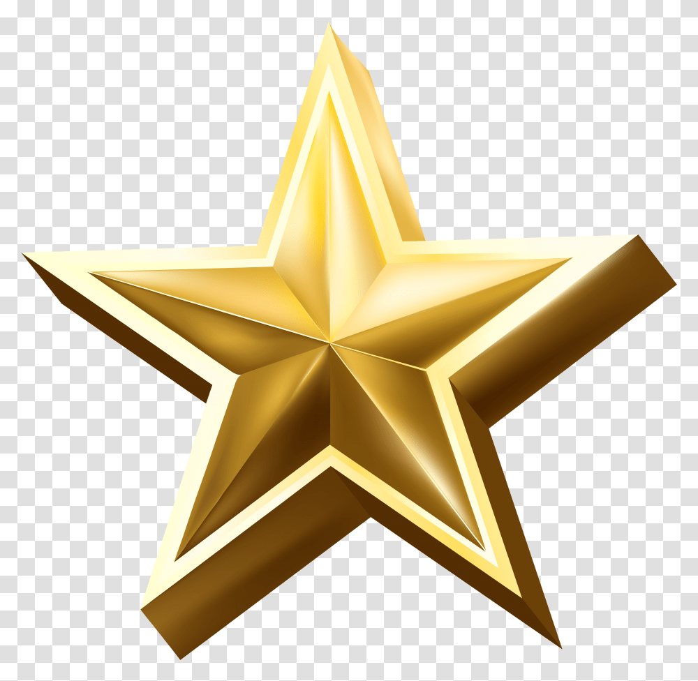 Deco Star Clip Art Image Background Of Golden Star Transparent Png