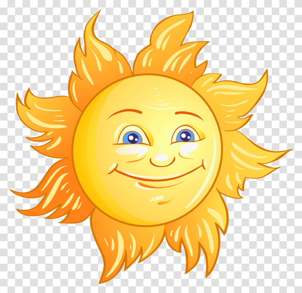 Deco Sun Clipart Picture Cartoon Background Sun, Outdoors, Nature, Sky, Gold Transparent Png