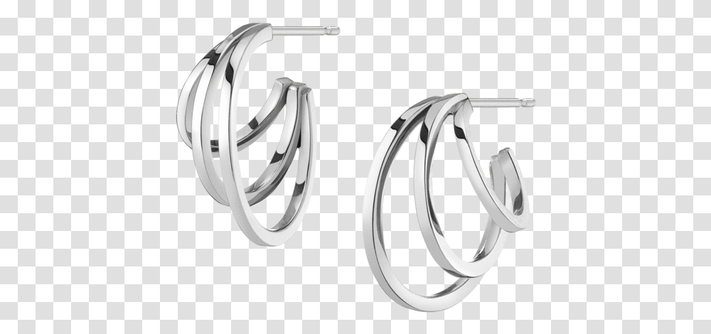 Deco Triple Gold Hoop Earrings In Triple Band Hoop Earrings, Electronics, Headphones, Headset, Jewelry Transparent Png