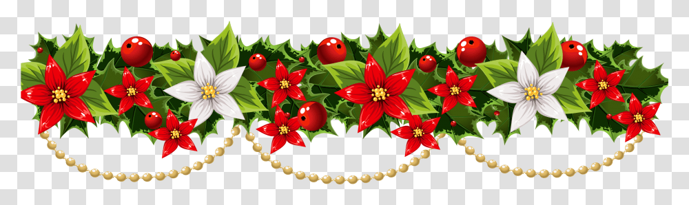 Decor Vector Garland Christmas Garland Clipart, Floral Design, Pattern, Plant Transparent Png