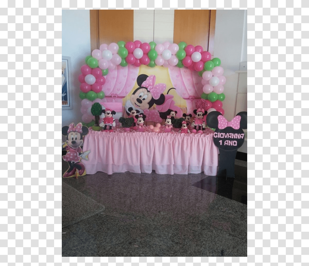 Decoracao Simples Da Minnie Rosa, Birthday Party Transparent Png
