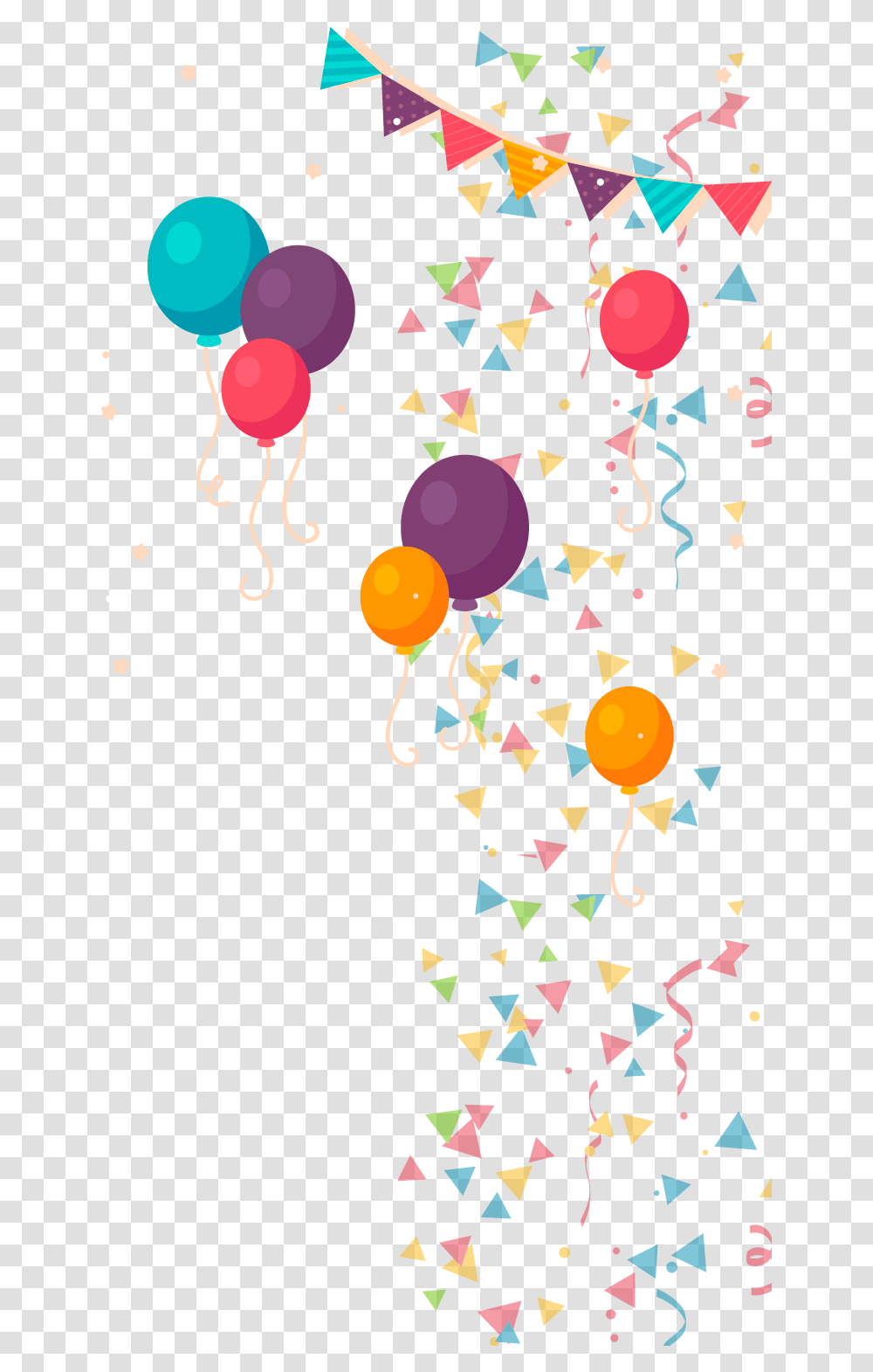 Decoracion Tomorrow Happy Early Birthday, Confetti, Paper, Balloon Transparent Png