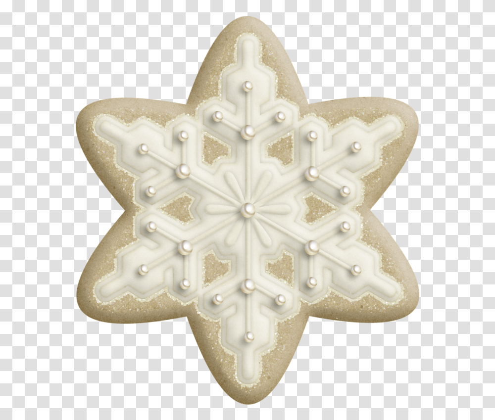 Decorated Christmas Cookie, Star Symbol, Ornament, Food, Biscuit Transparent Png