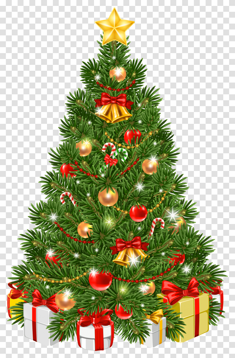 Decorated Christmas Tree Christmas Tree Clipart Transparent Png