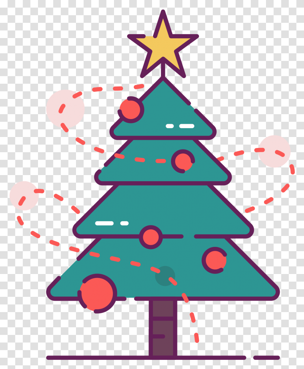 Decorated Christmas Tree Clip Art Christmas Tree Presents Christmas Tree, Plant, Ornament, Star Symbol Transparent Png