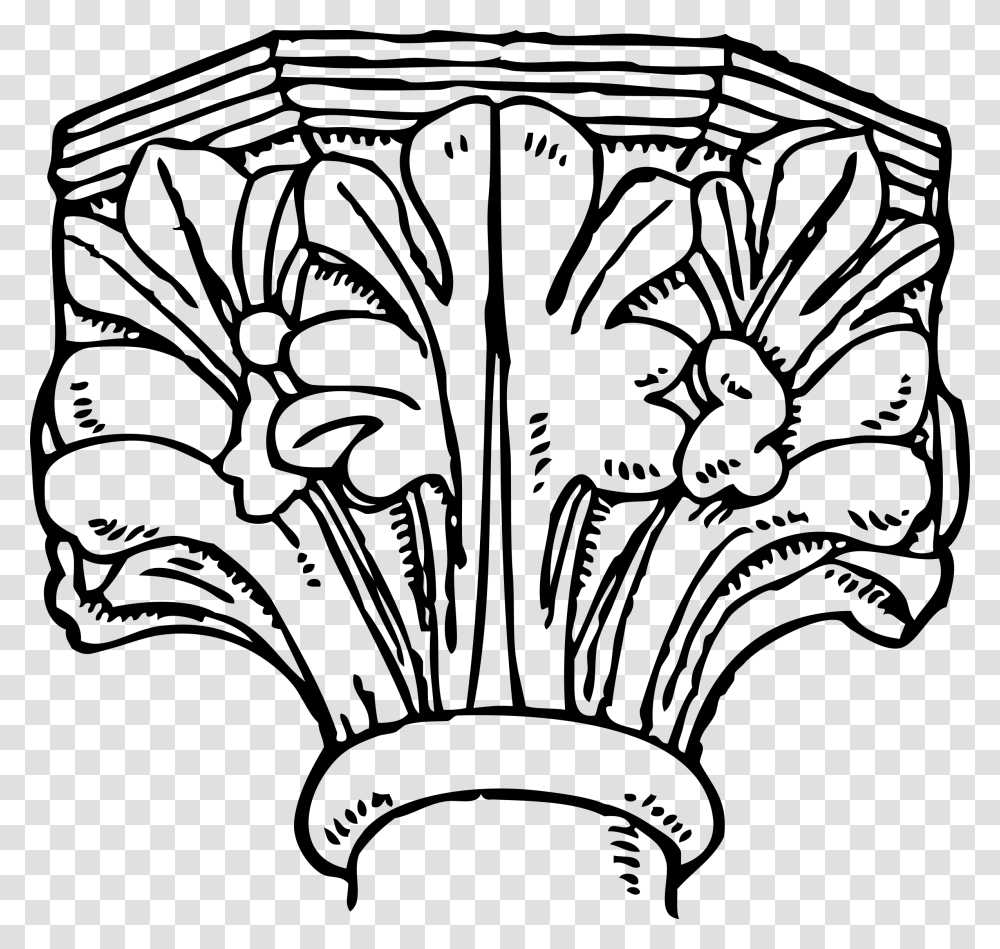 Decorated Gothic Capital Clip Arts Architecture Clip Art, Gray, World Of Warcraft Transparent Png
