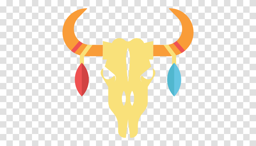 Decoration Art Native American Ornament Bull Skull Icon, Cattle, Mammal, Animal, Longhorn Transparent Png