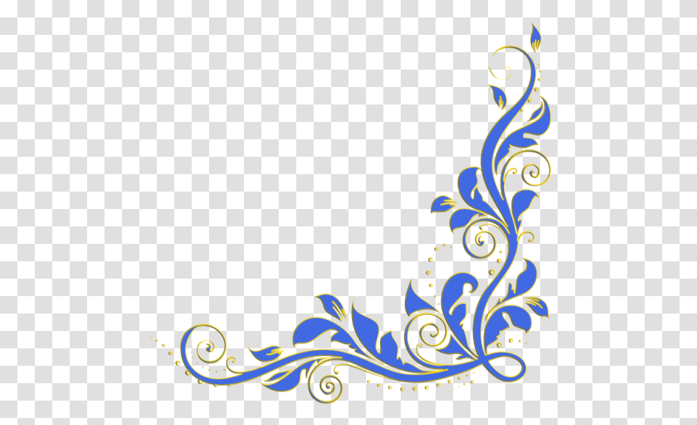 Decoration Border Edge Frame Blue Yellow Flowers Border Blue And Yellow Flowers, Floral Design, Pattern Transparent Png