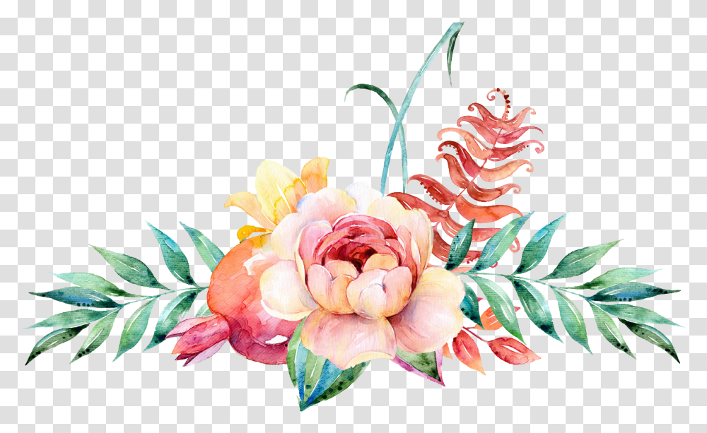 Decoration Flower Illustration Watercolor Design Floral Floral Border Design, Plant, Blossom, Flower Arrangement, Floral Design Transparent Png