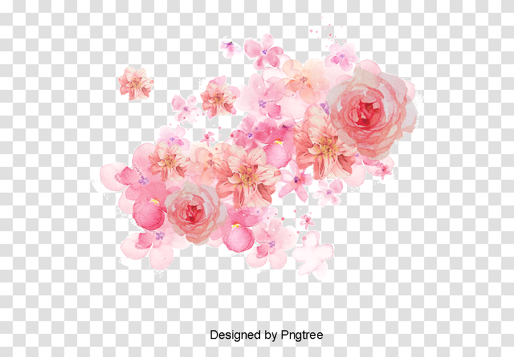 Decoration Pink Flowers Hand Free Printables Flower Wall Art, Plant, Blossom, Cherry Blossom, Petal Transparent Png