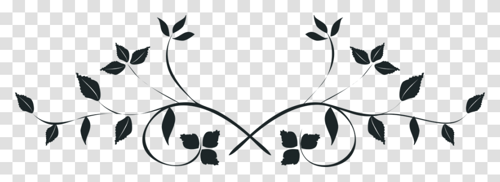 Decorative Nature, Stencil, Silhouette, Floral Design Transparent Png