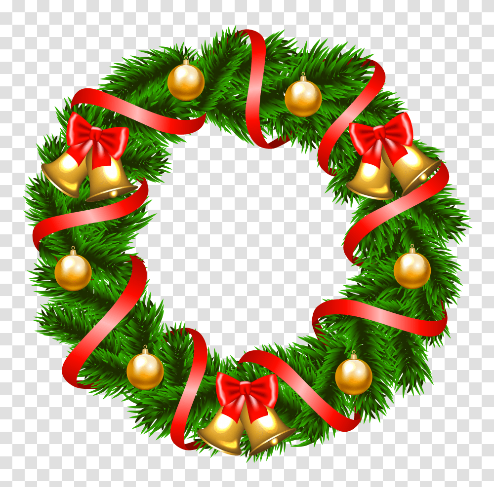 Decorative Christmas Wreath Clipart Gallery Transparent Png