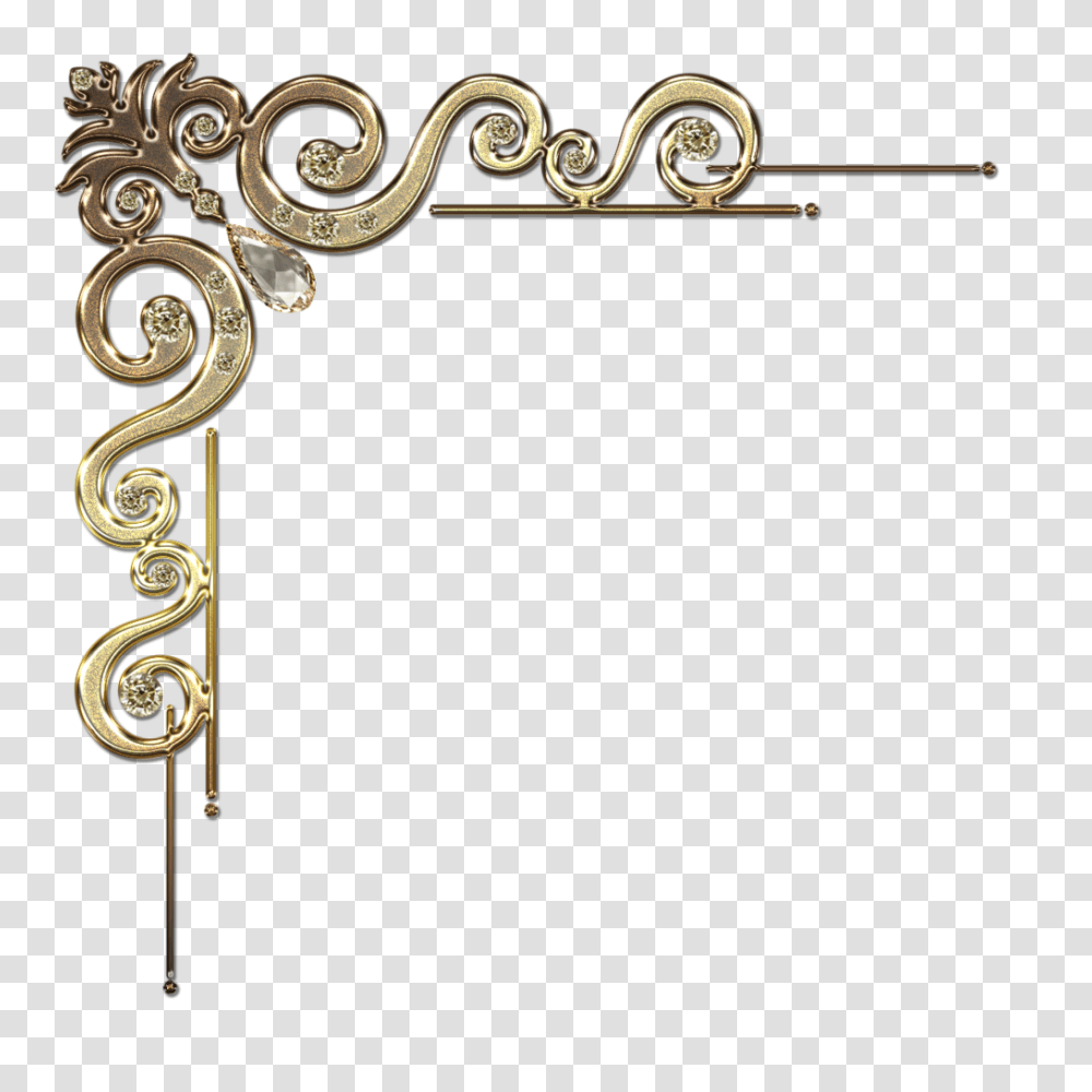 Decorative Corner With Citrine In Gold, Accessories, Accessory, Jewelry, Pattern Transparent Png