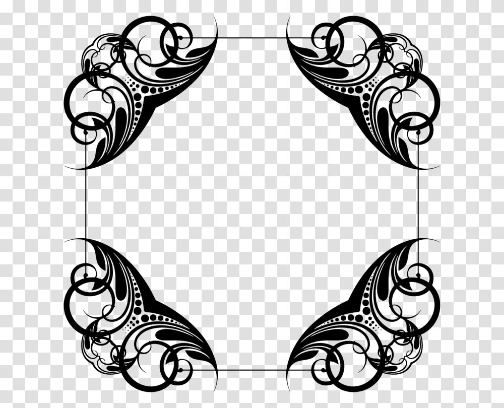 Decorative Corners Borders And Frames Ornament Encapsulated, Gray, World Of Warcraft Transparent Png