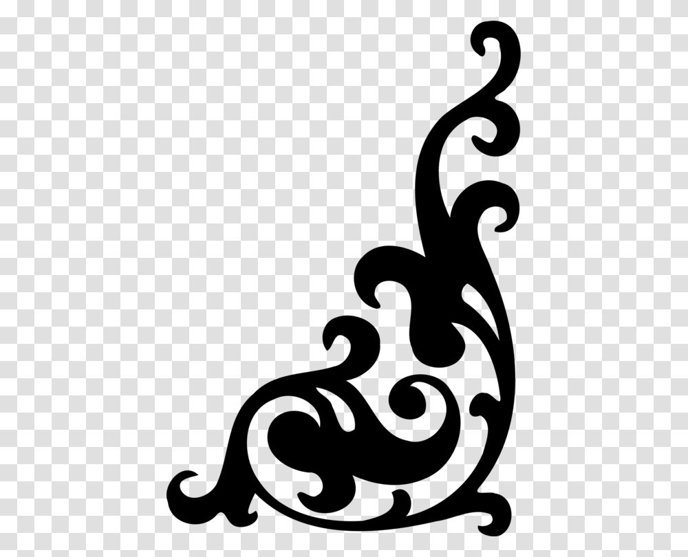 Decorative Corners Stencil Designs Computer Icons Floral Ornament, Gray, World Of Warcraft Transparent Png