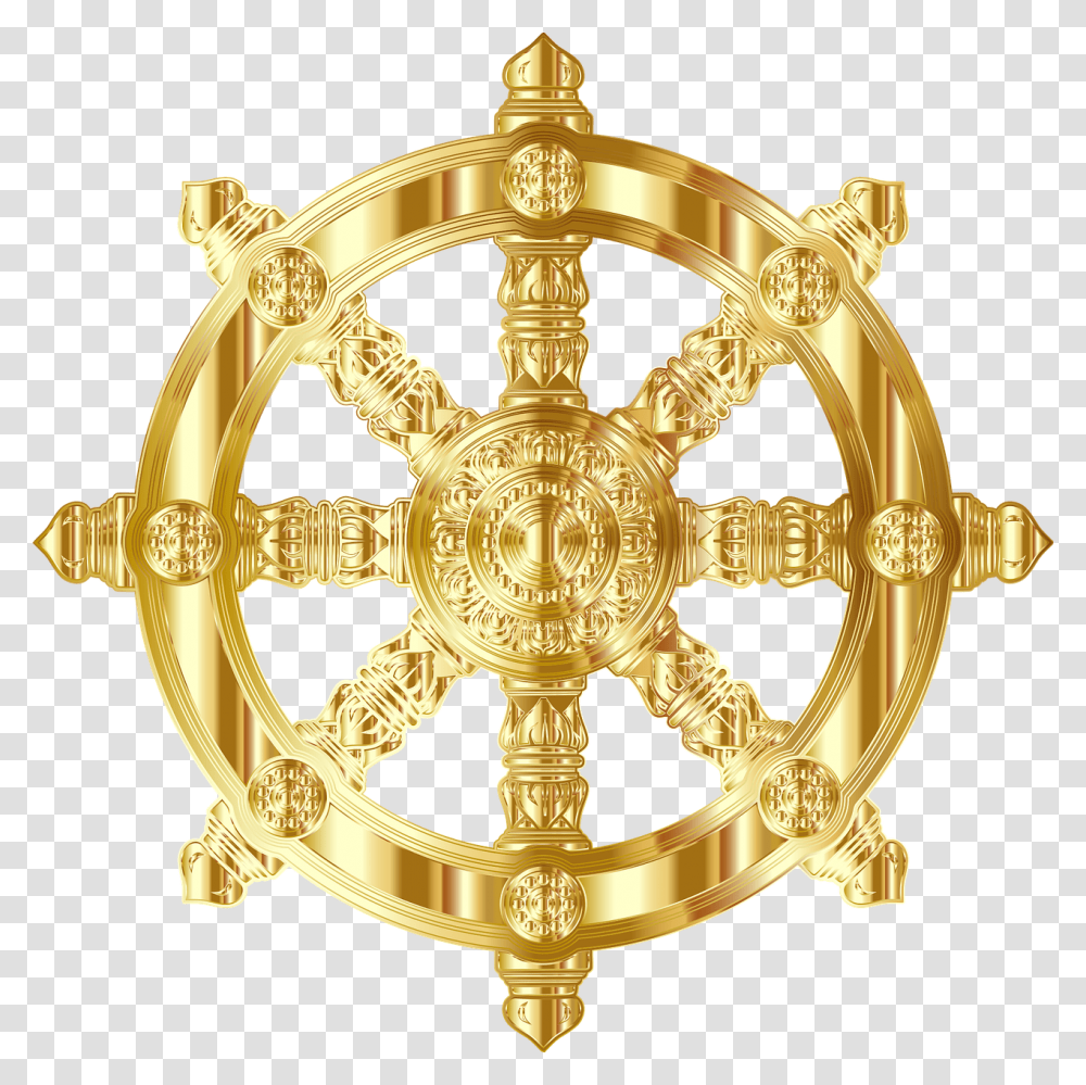 Decorative Cross Dharma Chakra Gold, Chandelier, Lamp, Crystal, Logo Transparent Png