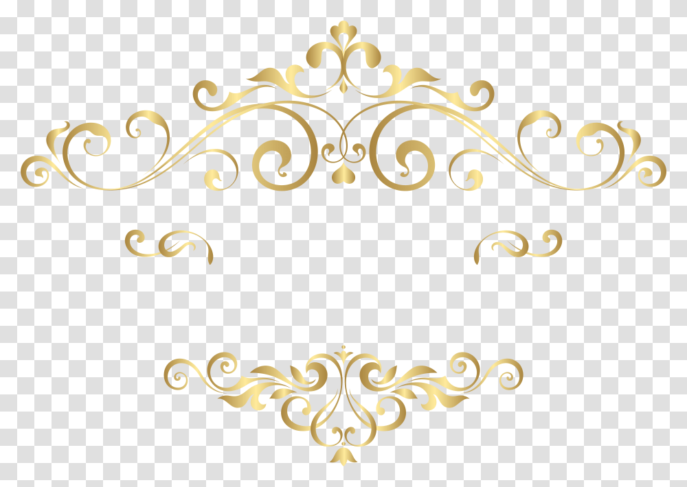 Decorative Element Clipart Image Golden Flower, Floral Design, Pattern Transparent Png
