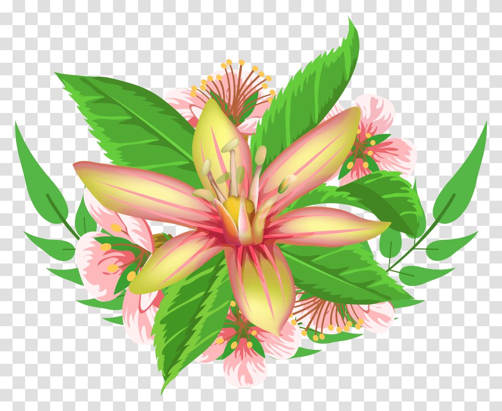 Decorative Element Image Stargazer Lily, Plant, Flower, Blossom, Anther Transparent Png