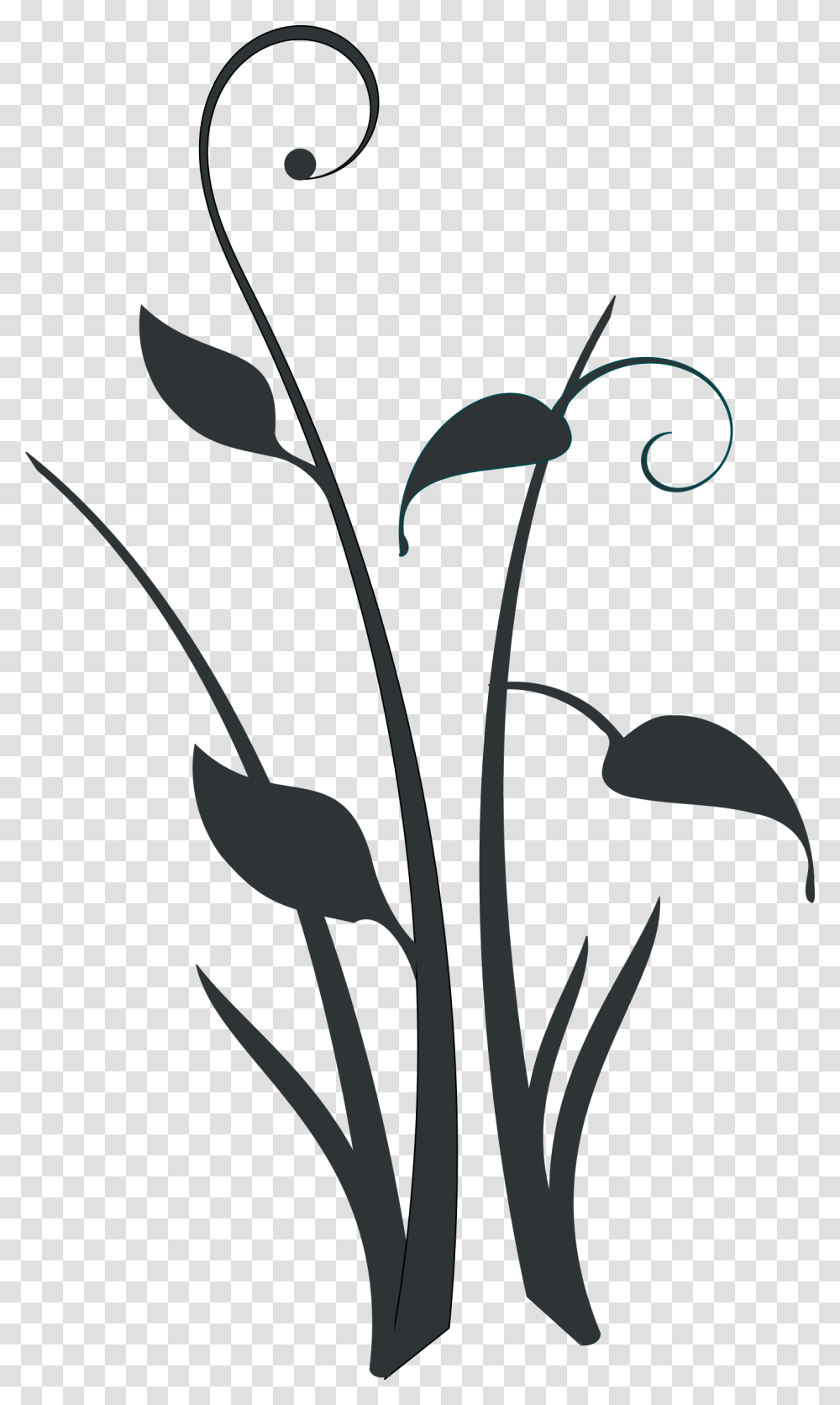 Decorative Form Clip Arts Black And White Plant Clipart, Floral Design, Pattern, Flower Transparent Png