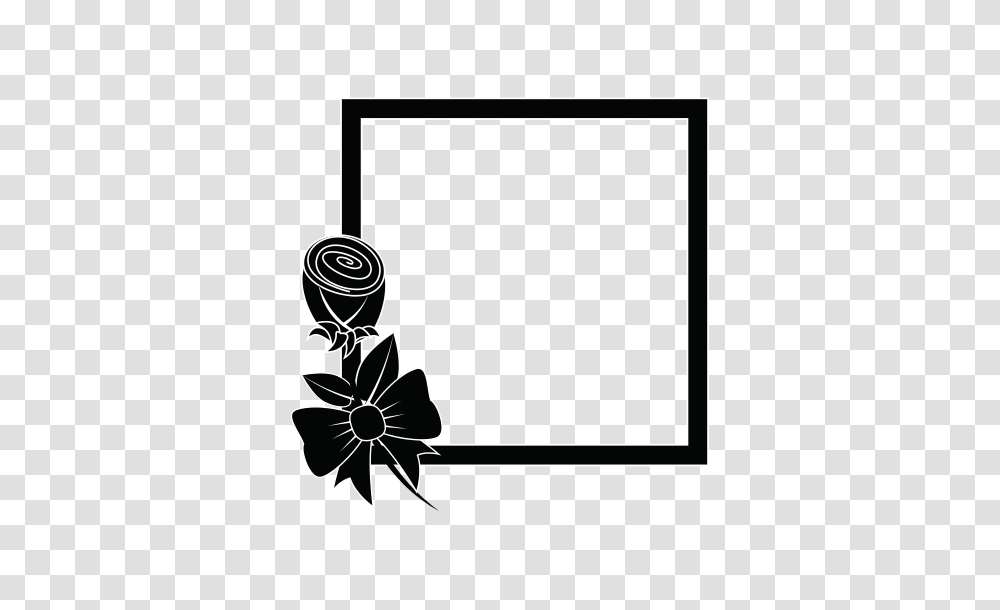 Decorative Frame With Rose Icon, Silhouette, Arrow Transparent Png