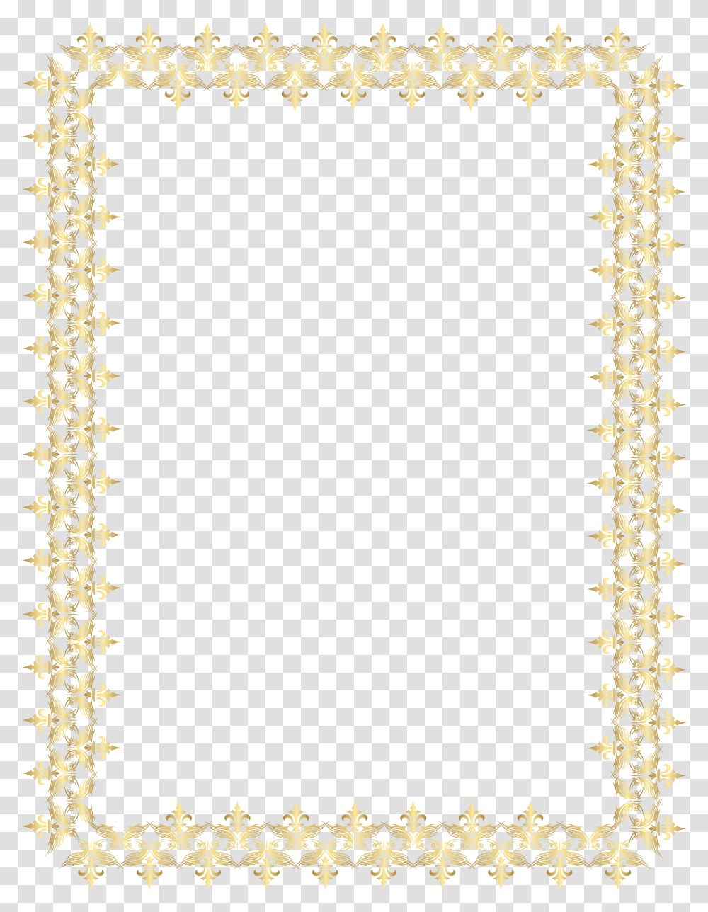 Decorative Gold Border Frame Clip Art Transparent Png