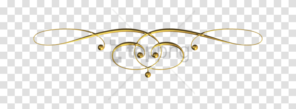 Decorative Gold Line Image Swirl Gold Design, Glasses, Accessories, Shears, Scissors Transparent Png