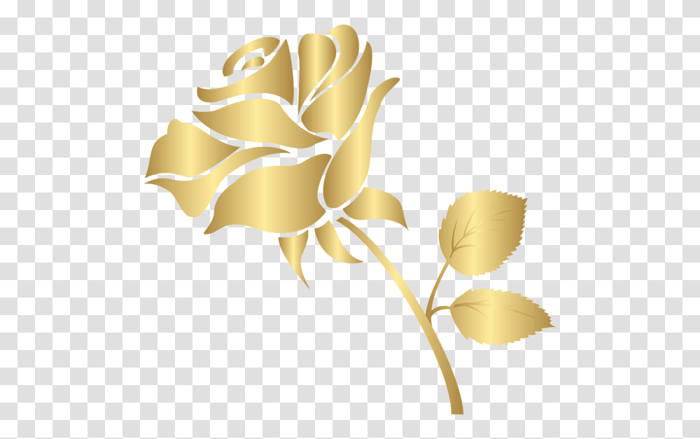 Decorative Gold Rose Clip Art, Leaf, Plant, Floral Design Transparent Png