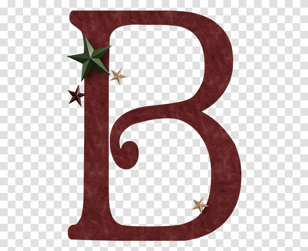 Decorative Letter B, Number, Star Symbol Transparent Png