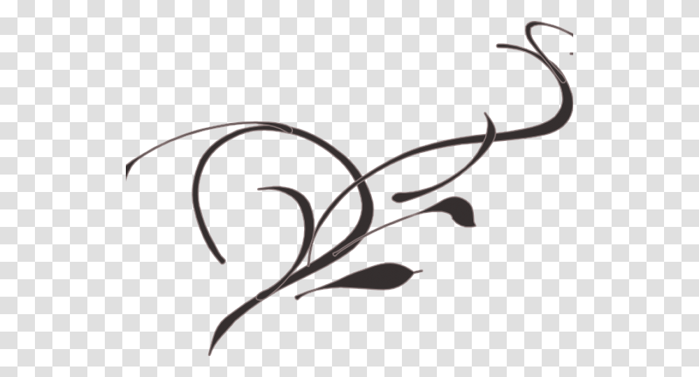 Decorative Line Black Clipart Divider, Stencil, Handwriting, Snake Transparent Png
