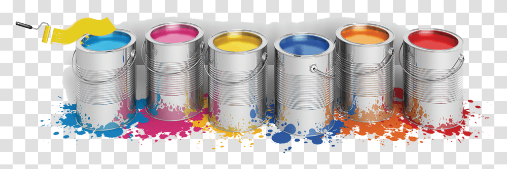 Decorative Oil Color Bucket Paint Brush Roller Clipart Buckets Of Paint, Tin, Can, Canned Goods, Aluminium Transparent Png