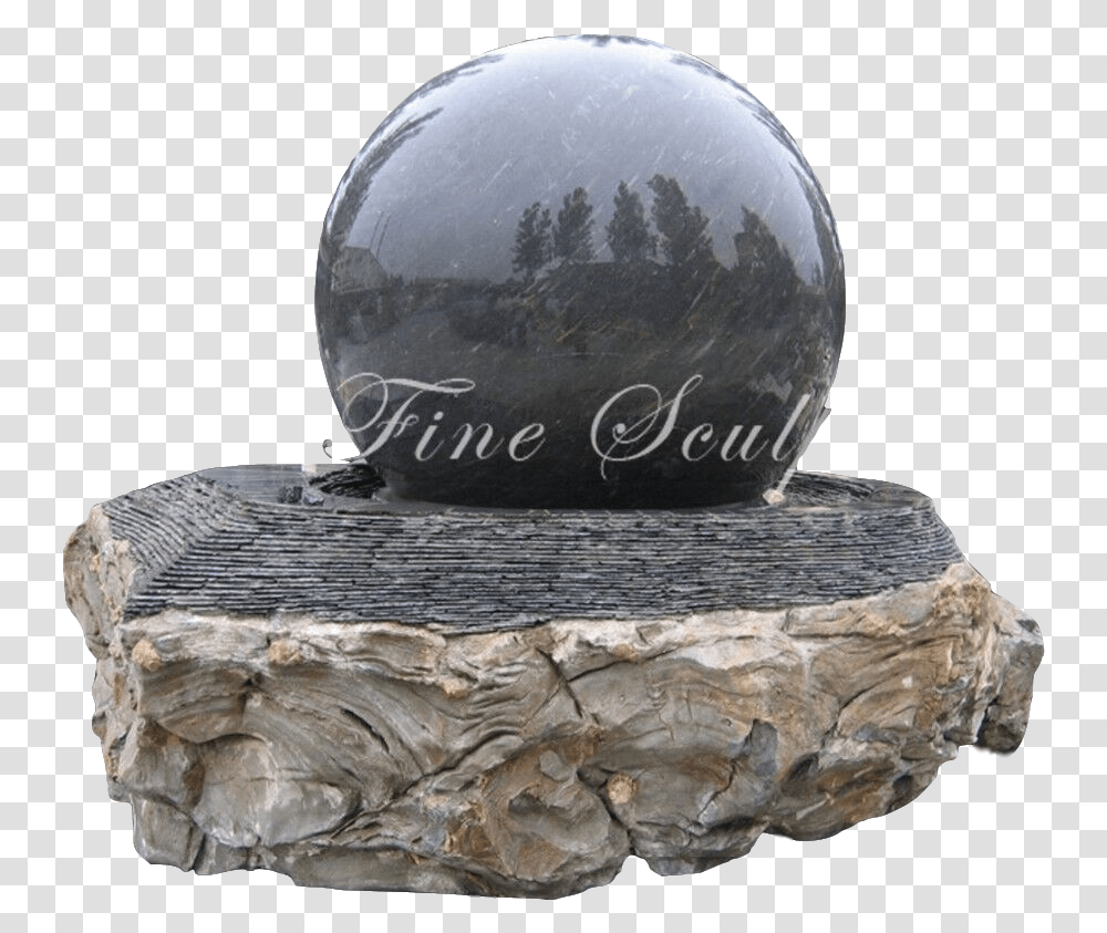 Decorative Outdoor Natural Marble Water Fountain Ball Bronze Sculpture, Sphere, Rock, Helmet, Soil Transparent Png