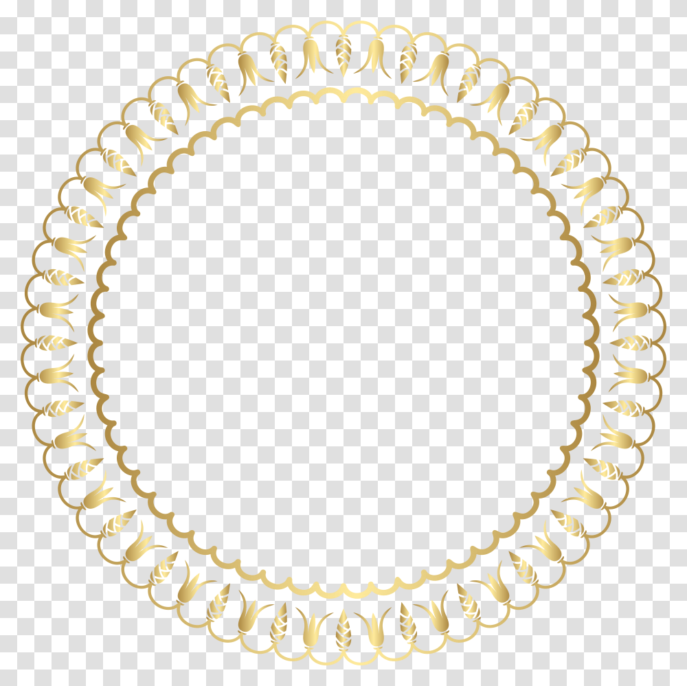 Decorative Round Border Frame Clip Art Gallery, Rug, Oval, Chain Transparent Png