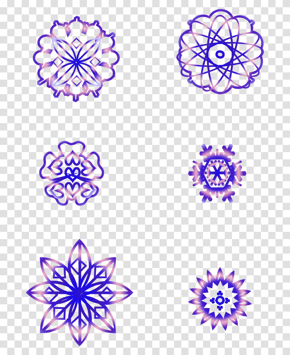 Decorative Shapes, Pattern, Purple, Snowflake, Ornament Transparent Png