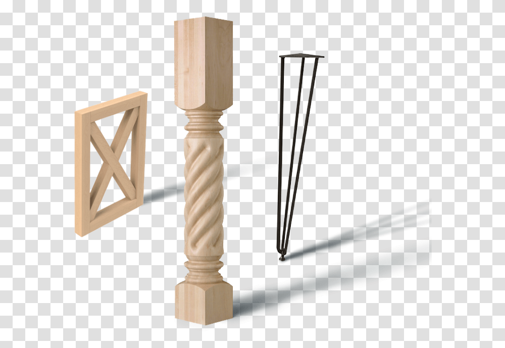 Decorative Wood And Metal Table Legs Column, Architecture, Building, Pillar Transparent Png