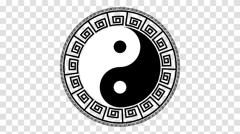 Decorative Yin Yang Circle Divided Into, Moon, Outer Space, Night, Astronomy Transparent Png