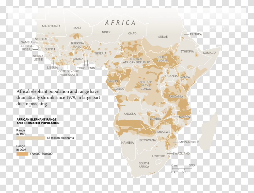 Decrease In Population Of Elephants, Map, Diagram, Plot, Atlas Transparent Png