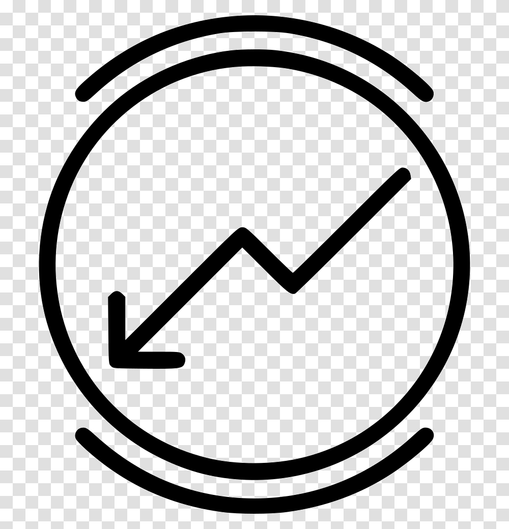 Decrease Report Circle Round Arrow Comments Tick In Circle Symbol, Stencil, Clock, Alarm Clock Transparent Png