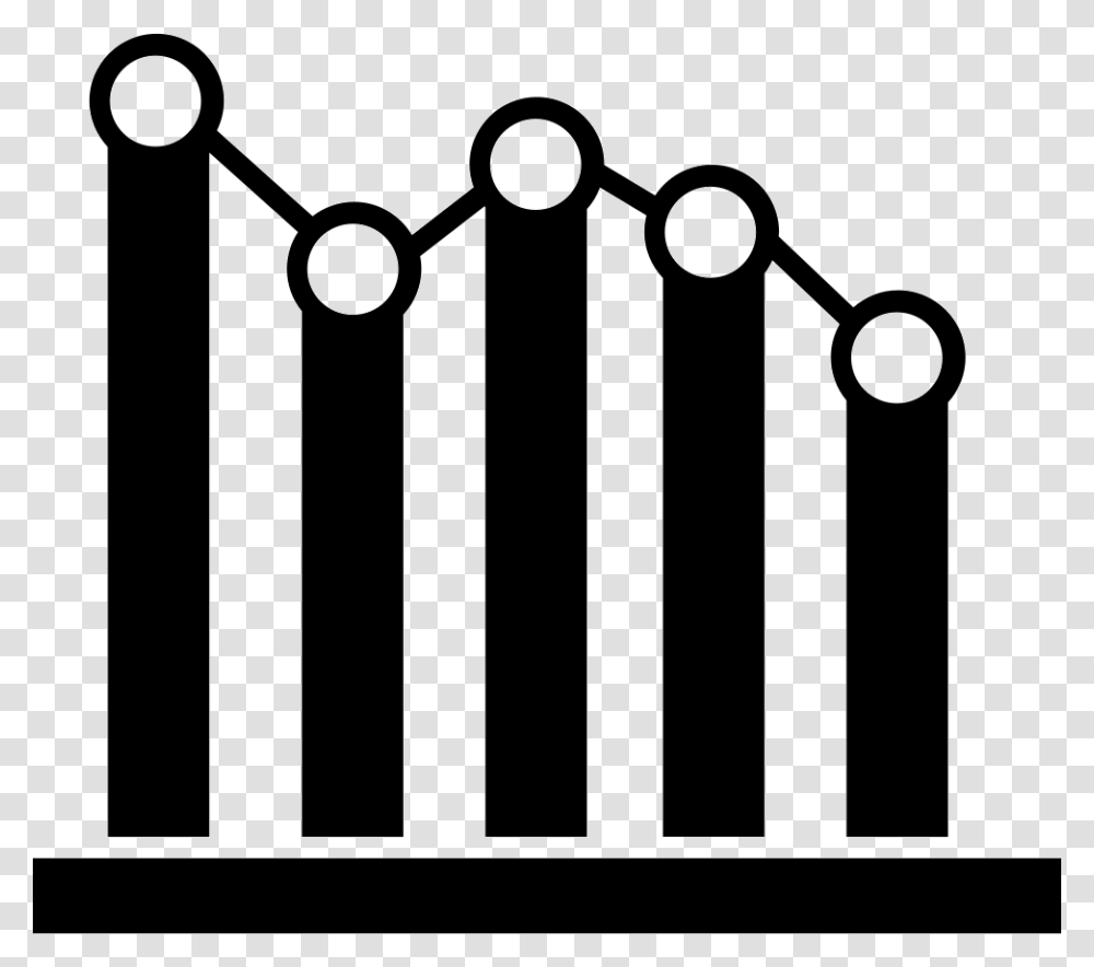 Decreasing Bars Chart, Bow, Handrail, Banister, Fence Transparent Png