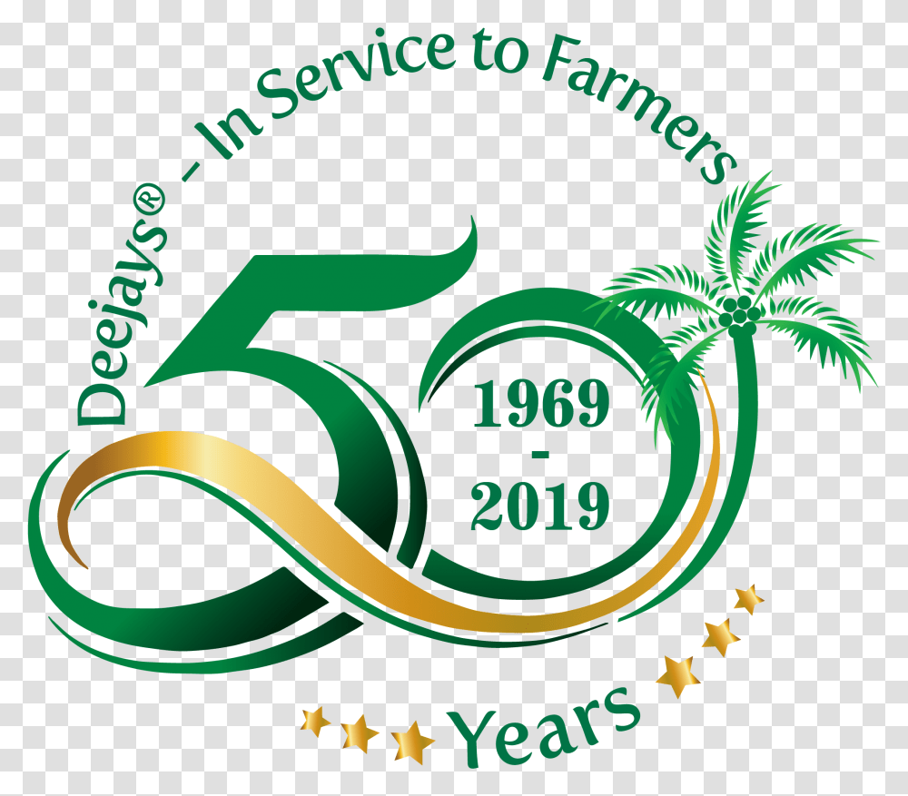 Deejay Farms 50th Anniversary Logo Logos Of 50 Years Anniversary Of Farmers, Number, Symbol, Text, Green Transparent Png