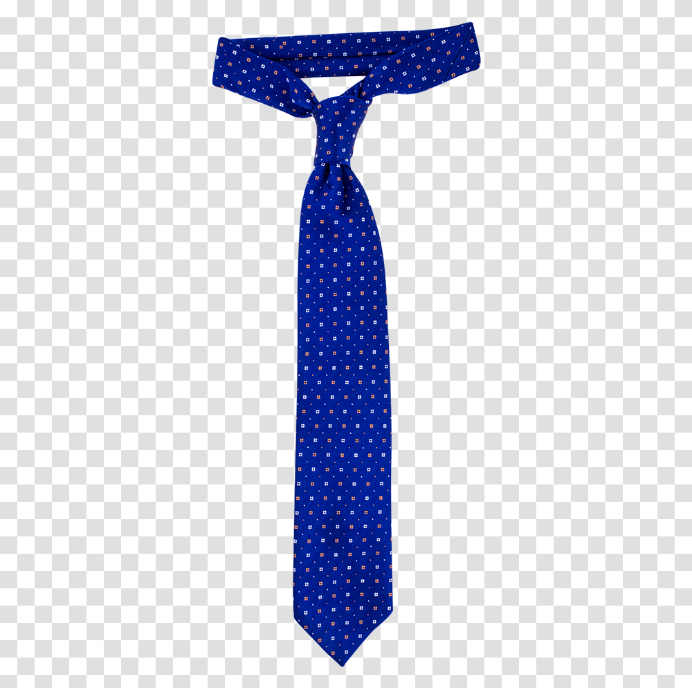 Deep Blue Necktie With Orange And White Dots Polka Dot, Accessories, Accessory Transparent Png