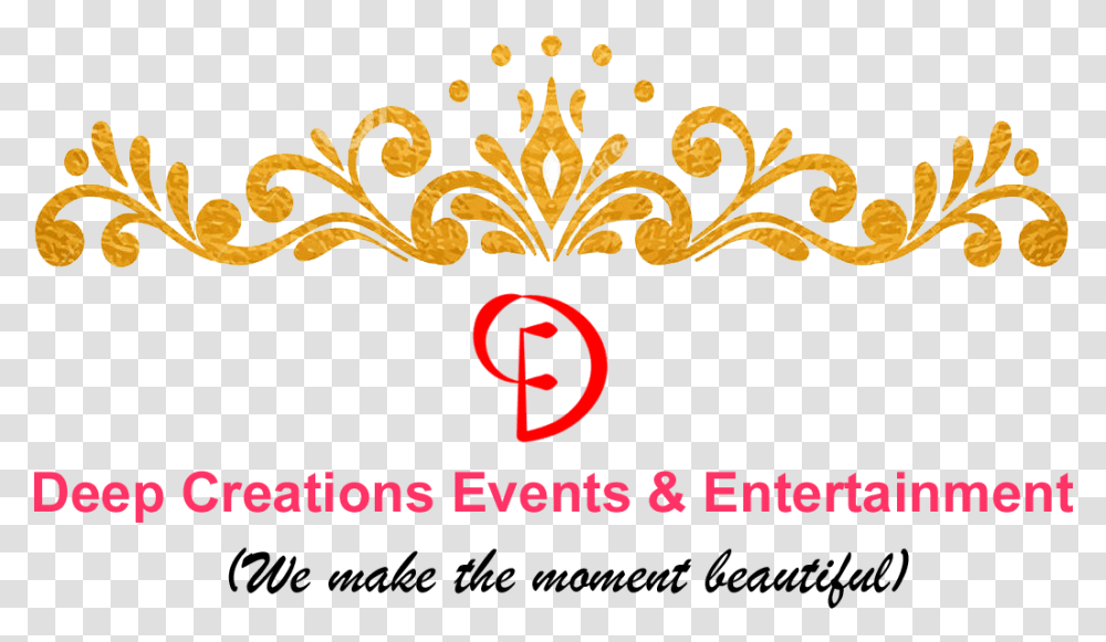 Deep Creation Logo Elegant Gold Border Line, Floral Design, Pattern Transparent Png