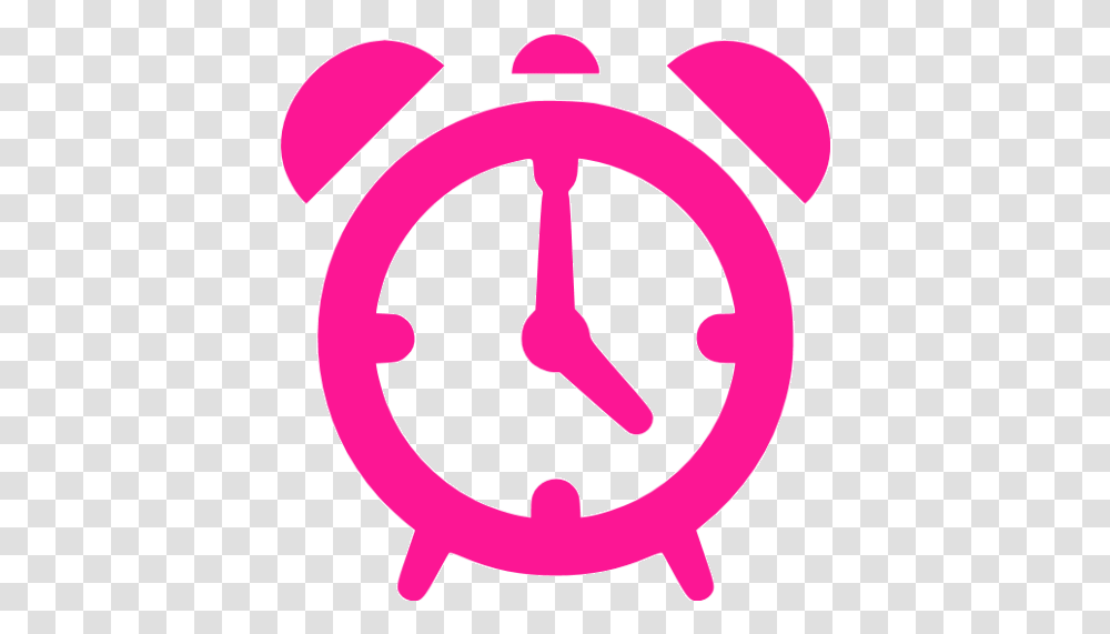 Deep Pink Alarm Clock Icon Navy Blue Clock Icon, Analog Clock, Symbol Transparent Png