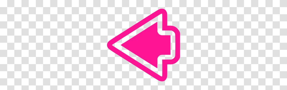 Deep Pink Arrow Left Icon, Logo, Trademark Transparent Png