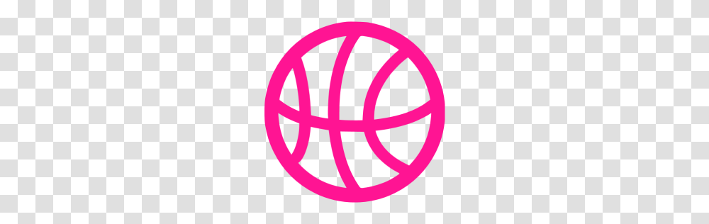Deep Pink Basketball Icon, Logo, Trademark Transparent Png