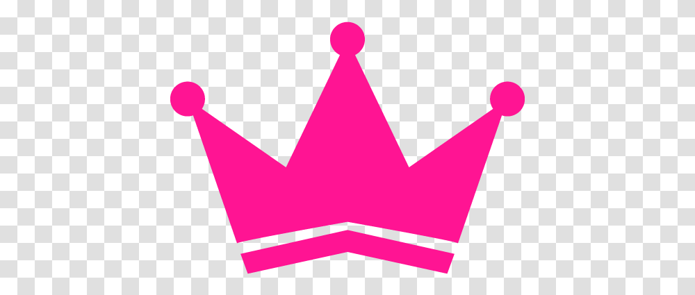 Deep Pink Crown 3 Icon Pink Crown Icon, Symbol, Star Symbol, Triangle Transparent Png